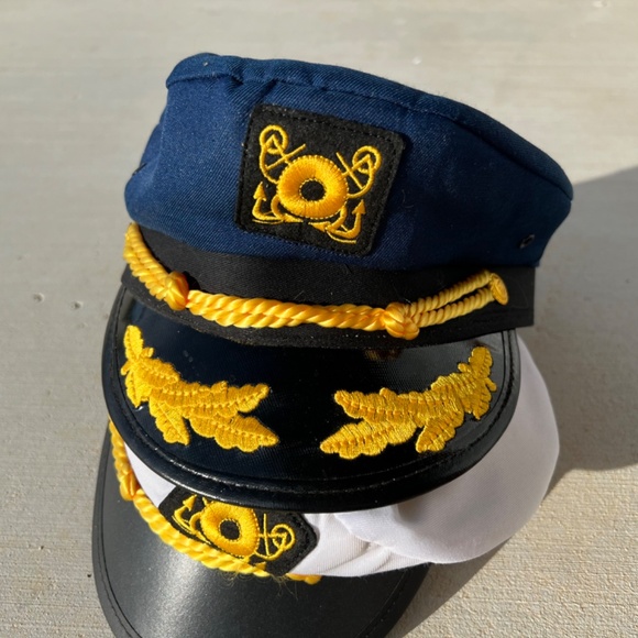 Yacht Skipper Hat Ship Captain Cap Costume Sailor Boat Ship - Picture 5 of 10